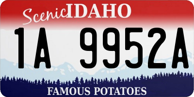 ID license plate 1A9952A