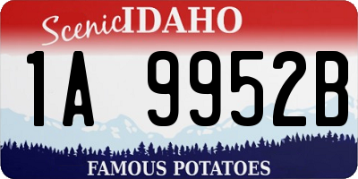 ID license plate 1A9952B