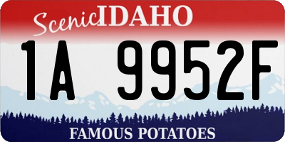 ID license plate 1A9952F