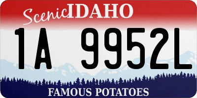 ID license plate 1A9952L
