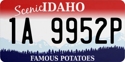 ID license plate 1A9952P