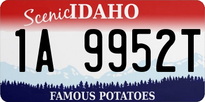 ID license plate 1A9952T