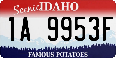 ID license plate 1A9953F