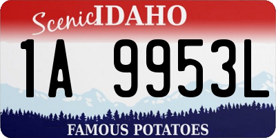 ID license plate 1A9953L