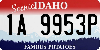ID license plate 1A9953P