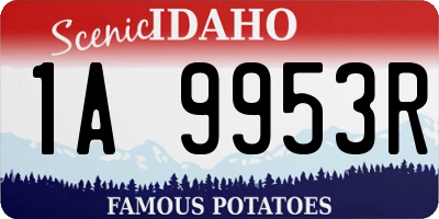 ID license plate 1A9953R