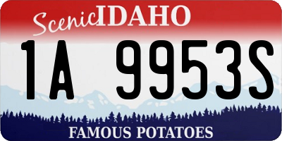 ID license plate 1A9953S