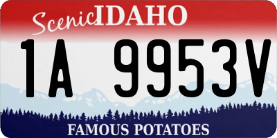 ID license plate 1A9953V