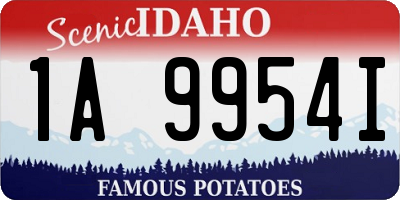 ID license plate 1A9954I
