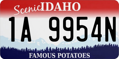 ID license plate 1A9954N