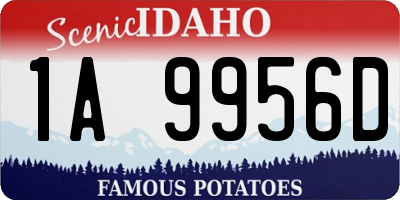 ID license plate 1A9956D
