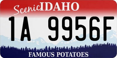 ID license plate 1A9956F