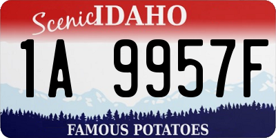 ID license plate 1A9957F