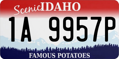 ID license plate 1A9957P