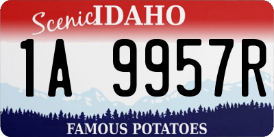 ID license plate 1A9957R