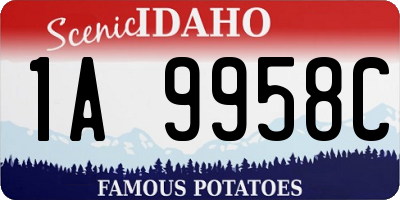 ID license plate 1A9958C