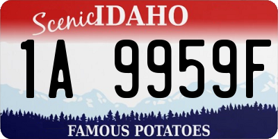 ID license plate 1A9959F