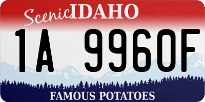 ID license plate 1A9960F