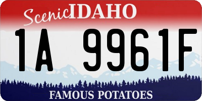 ID license plate 1A9961F