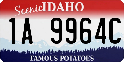 ID license plate 1A9964C