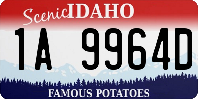 ID license plate 1A9964D
