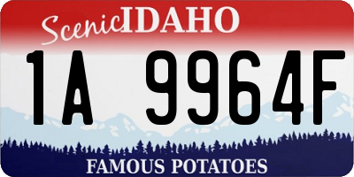 ID license plate 1A9964F