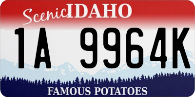 ID license plate 1A9964K