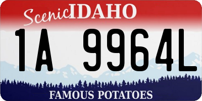 ID license plate 1A9964L