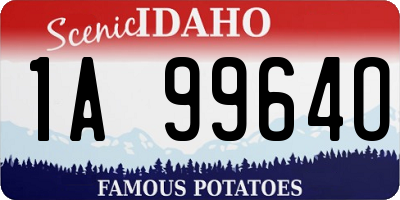 ID license plate 1A9964O