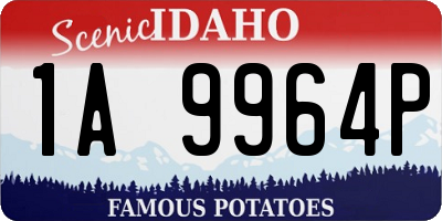 ID license plate 1A9964P