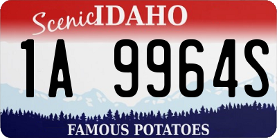 ID license plate 1A9964S