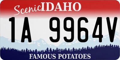 ID license plate 1A9964V