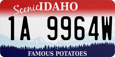 ID license plate 1A9964W