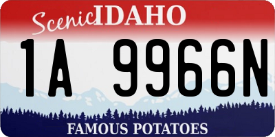 ID license plate 1A9966N
