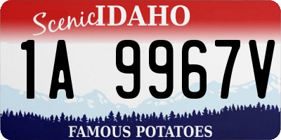 ID license plate 1A9967V