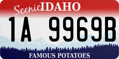 ID license plate 1A9969B