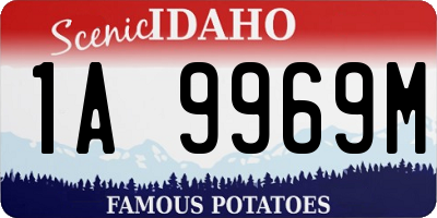 ID license plate 1A9969M