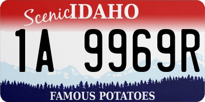 ID license plate 1A9969R