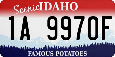 ID license plate 1A9970F