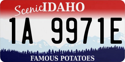 ID license plate 1A9971E