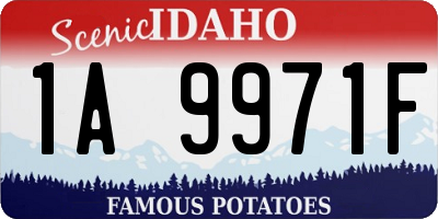 ID license plate 1A9971F