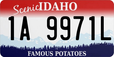 ID license plate 1A9971L