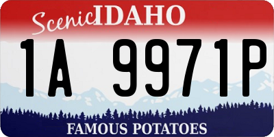 ID license plate 1A9971P