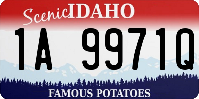 ID license plate 1A9971Q