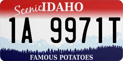 ID license plate 1A9971T