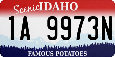 ID license plate 1A9973N