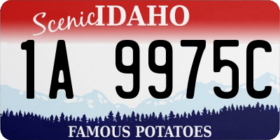 ID license plate 1A9975C