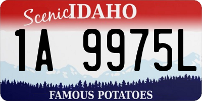 ID license plate 1A9975L