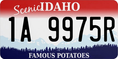 ID license plate 1A9975R