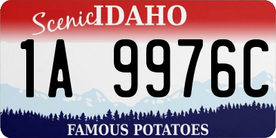 ID license plate 1A9976C